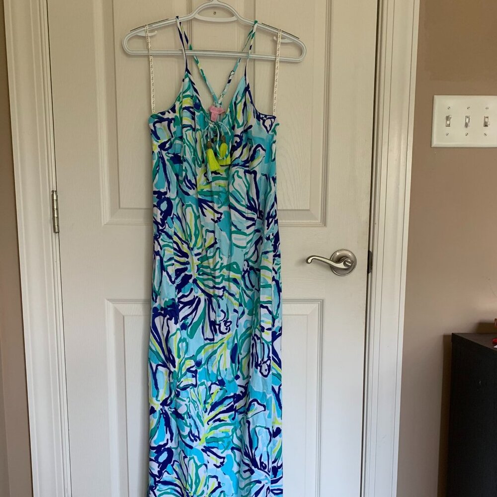 Lilly Pulitzer Philomena Maxi Dress, Stay Cool, size XS NWT